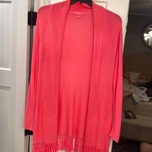 Lilly Pulitzer hot pink Tatum cardigan, XL